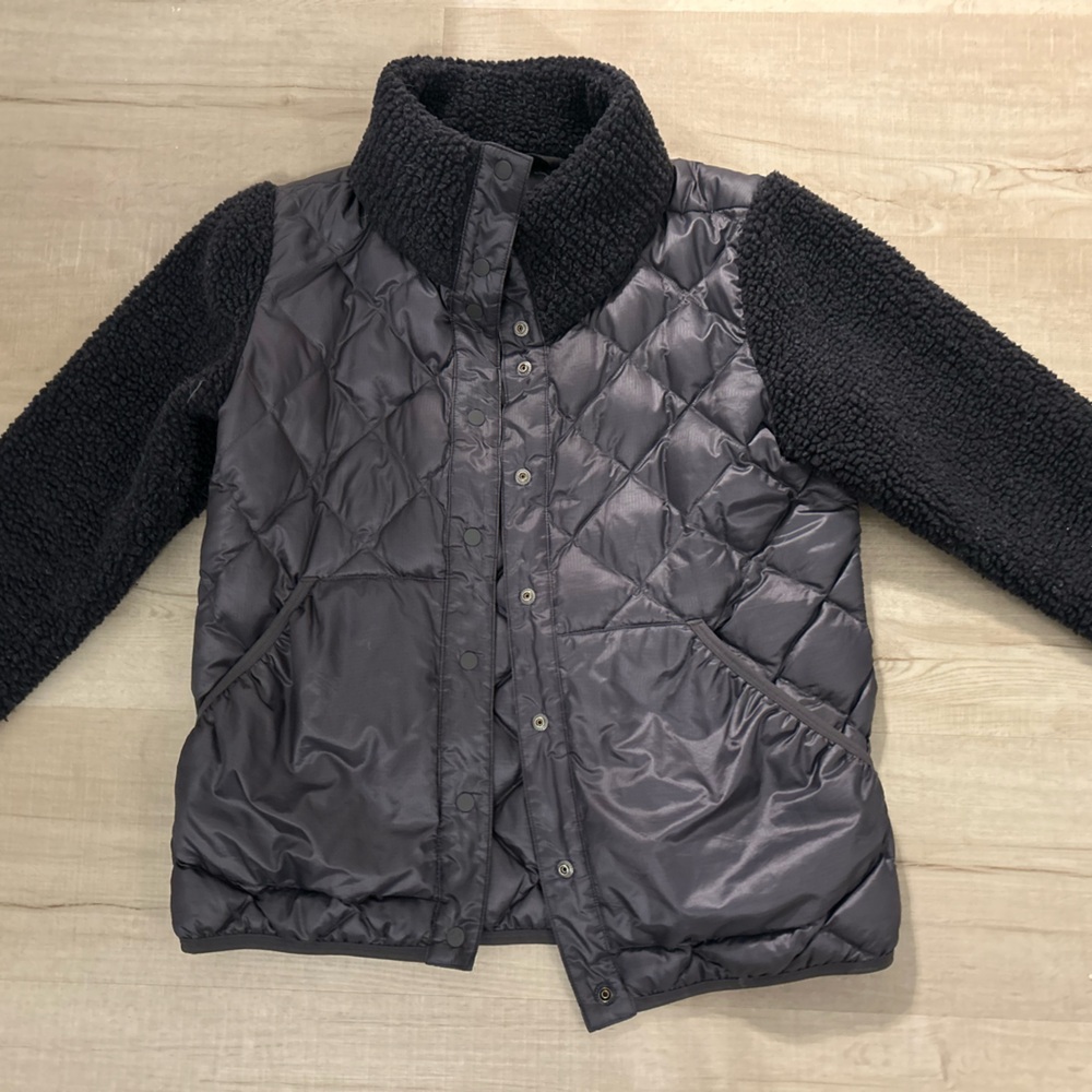 REI Black Quilted Fleece Jacket
